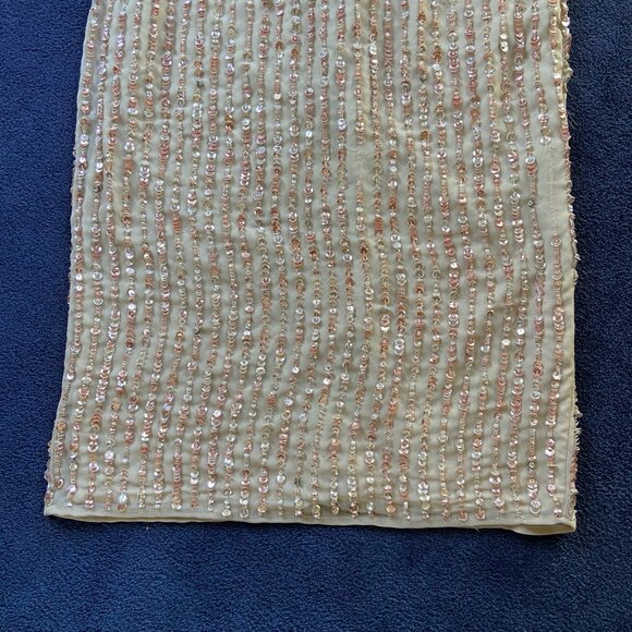 EUC Mac Duggal Sleeveless High Neck Beaded Midi Sheath Dress Sz 6 - Picture 8 of 11